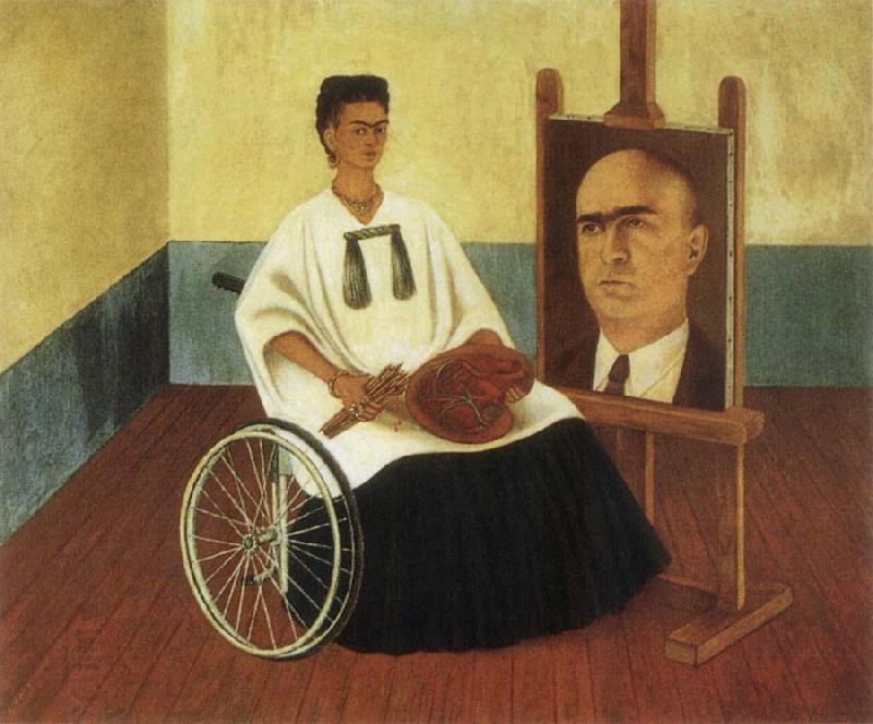 Frida Kahlo The artist and Doc. China oil painting art